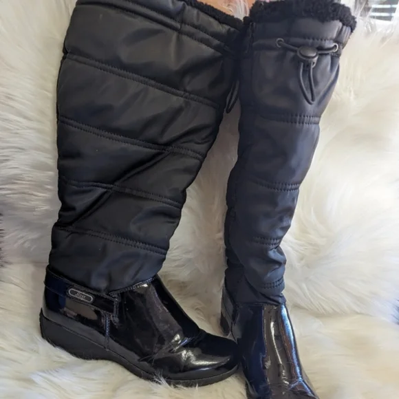 BASS Black Women's Snow Knee Boots - Picture 6 of 7
